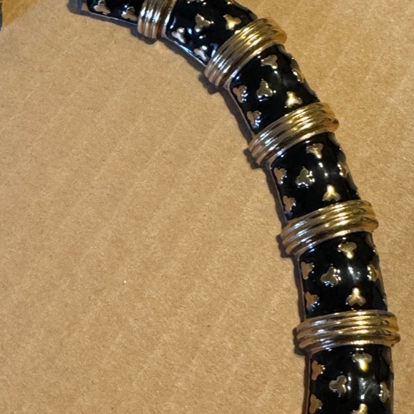 Vintage Famous Designer Judith Lieberman Gold Tone Statement Necklace 1990 - Picture 8 of 12